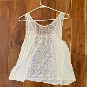 White lace tank
